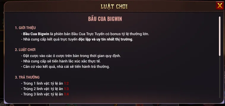 Bầu Cua BigWin Tại BomWin Sảnh Chơi Đấu Trí Đẳng Cấp Cho Các Cao Thủ