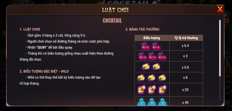 Chinh Phục Thế Giới Slot Game Cocktail Tại BomWin Với Tỷ Lệ Thưởng Cực Khủng