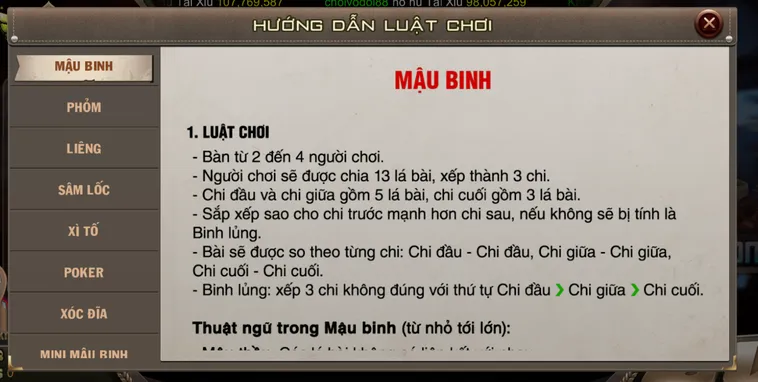 Trải Nghiệm Đỉnh Cao Với Mậu Binh Tại BomWin Cho Game Thủ Thích Tư Duy Chiến Thuật