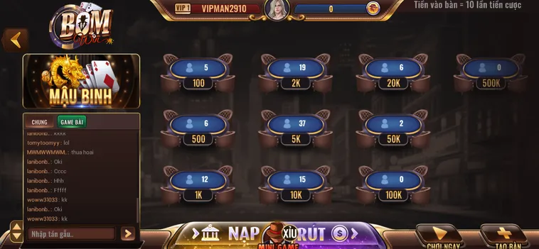 Trải Nghiệm Đỉnh Cao Với Mậu Binh Tại BomWin Cho Game Thủ Thích Tư Duy Chiến Thuật