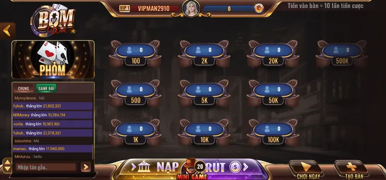 Khám Phá Trải Nghiệm Đỉnh Cao Với Phỏm Tại BomWin Cho Game Thủ Đam Mê Bài Lá