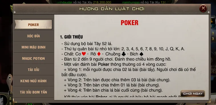 Poker Tại BomWin Sảnh Chơi Đấu Trí Đẳng Cấp Đỉnh Cao Cho Mọi Cao Thủ