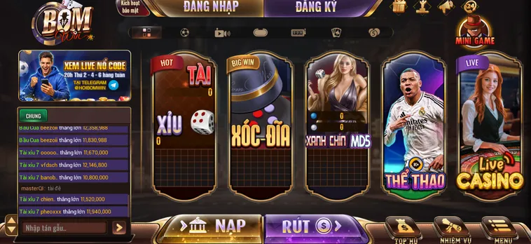 BomWin -  Cổng Game Bom Win -  Siêu Phẩm Cá Cược Đỉnh Cao