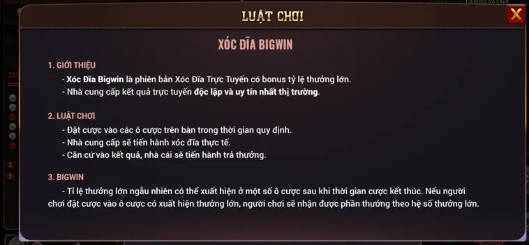 Chinh Phục Đỉnh Cao Xóc Đĩa BigWin Tại BomWin Với Tỷ Lệ Thắng Cược Cực Khủng